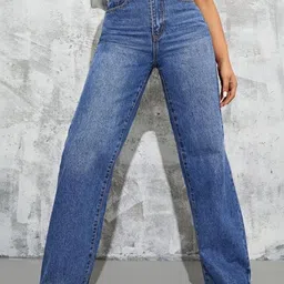 A1TUFF Women Comfort Wide Leg High-Rise Acid Wash Stretchable Jeans-picture-23