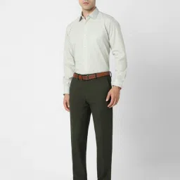 Van Heusen Green Slim Fit Trousers image 5