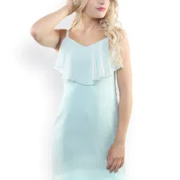Belle Fille Sky Blue Regular Fit Dress-image-82