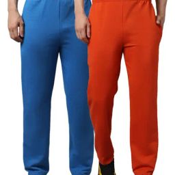 Vimal Jonney Blue & Orange Regular Fit Trackpants - Pack of 2-picture-47