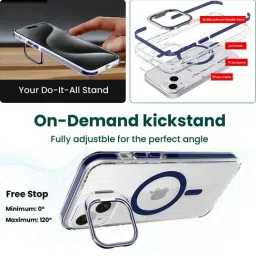 Sprig Back Cover for Apple iPhone 15 Camera Stand (Blue) image 2