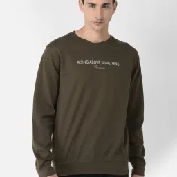 Crimsoune Club Dark Olive Regular Fit Printed Sweatshirt-picture-24