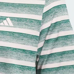 Adidas Green Regular Fit Striped Sports Polo image 5