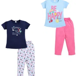 Todd N Teen Kids Multi Cotton Printed T-Shirts & Pajamas Set-image-70