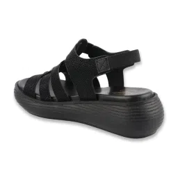 MediFeet Women's Black Ankle Strap Wedges image 5