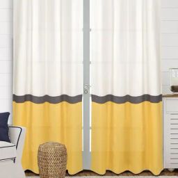 Saral Home Yellow Cotton Stripe Curtain-picture-46