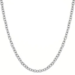 Peora Silver Plated Stainless Steel Fancy Cable Stylish Chain image 5