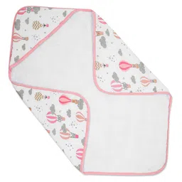 haus & kinder Pink & White Printed 550 GSM Terry Cotton Bath Towel-picture-27