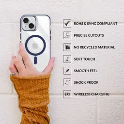 Sprig Back Cover for Apple iPhone 15 Camera Stand (Blue) image 4