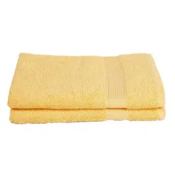 bianca LORENA 100% Cotton Super-Soft Terry Towels -2pc Bath Towel (d`ross) solid-yellow image 2