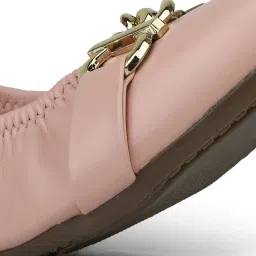 Inc.5 Women's Peach Flat Ballets image 5