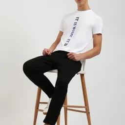 United Colors Of Benetton White Regular Fit Printed T-Shirt image 5