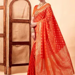 KALINI Woven Design Zari Banarasi Saree image 2