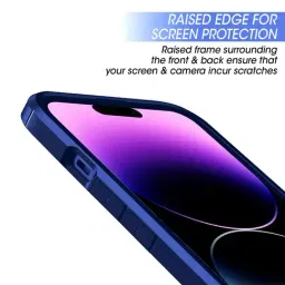 GRIPP Defender Clear Protection Transparent Back Case for Apple iPhone 14 Pro - Blue image 3