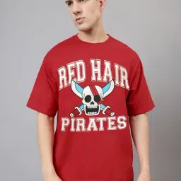 Free Authority Maroon Cotton Oversized Printed T-Shirt-picture-21