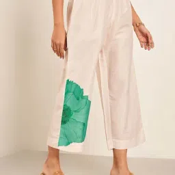 Rangmanch by Pantaloons White Printed Pants image 3