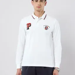 U.S. Polo Assn. White Cotton Regular Fit Logo Printed Polo T-Shirt-picture-26