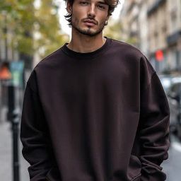 Bewakoof Brown Relaxed Fit Solid Oversized Sweatshirt-picture-31