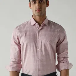 Reid & Taylor Pink Cotton Slim Fit Checks Shirt-picture-12