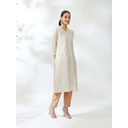 Daali Cream Printed Straight Kurta image 3