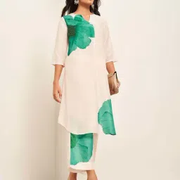 Rangmanch by Pantaloons White Printed Pants image 4