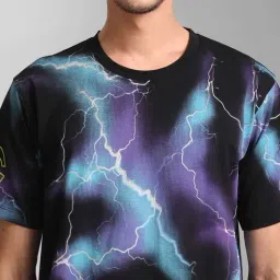 Kazo Multicolor Regular Fit Printed Unisex Crew T-Shirt image 4