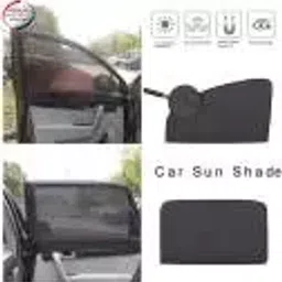 Auto Pearl Side Window Sun Shade Cover for Toyota Innova Crysta (Black) image 4