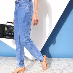 Kook N Keech Women Ocean Blue Jogger Acid Wash Stretchable Upgraded denims Jeans-image-47