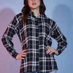 BUYNEWTREND Black Cotton Chequered Shirt-picture-25