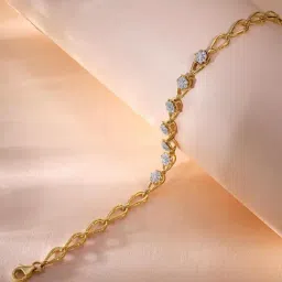 Mia by Tanishq 14k (585) Diamond Yellow Gold Bracelet for Women-picture-15