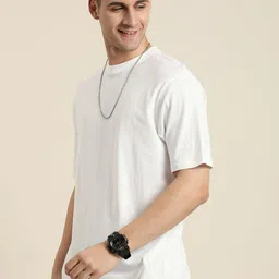 HERE&NOW Printed Drop-Shoulder Sleeves Pure Cotton T-shirt image 4