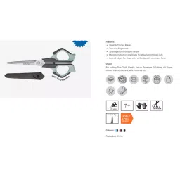 MUNIX 168 mm Pointed Tip Stainless Steel Scissor Assorted with Safety Cover, PL-3167C image 3