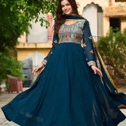 FVD Embroidered Ethnic Dresses With Dupatta-picture-34