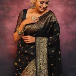 SHRIADINATH Woven Design Silk Blend Saree image 2
