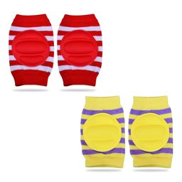 Chinmay Kids Crawling Anti-Slip Padded Stretchable Elastic Cotton Soft Breathable Comfortable Knee & Elbow Cap with Lining Pattern Pack of 2 - Multicolour-picture-44