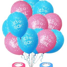 Bubble Trouble Its A Boy & Its A Girl Printed Pink Blue Balloons, Baby Shower Decorations Balloons (Pack of 32)-picture-13
