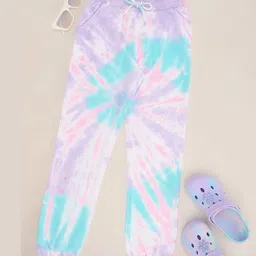 Pantaloons Junior Cotton Tie Dye Track Pants - Multi Colour image 1