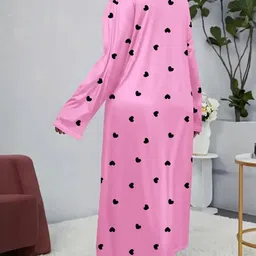 PHALIN Women Pink Nightdress image 3