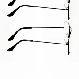 Arzonai Unisex Pack of 2 Black Lens & Black Aviator Sunglasses with UV Protected Lens image 2