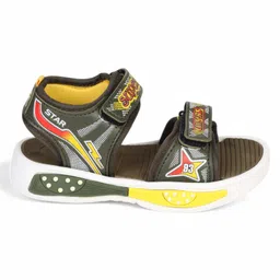 Lil Lollipop Polka Dots Designed Sandals With Velcro Closure - Green image 3