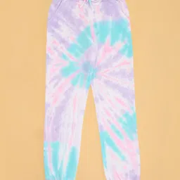 Pantaloons Junior Cotton Tie Dye Track Pants - Multi Colour image 4