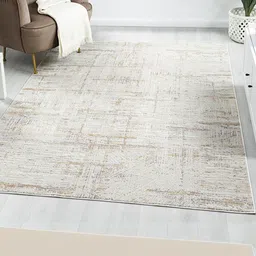Kaleen India Silver Polyester Abstract Anti-Skid Carpets-picture-12