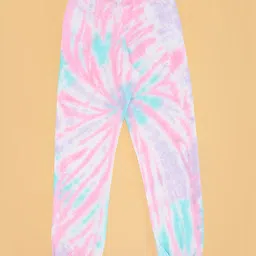 Pantaloons Junior Cotton Tie Dye Track Pants - Multi Colour image 5