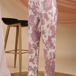 Saanjh Women Floral Printed Regular Pure Cotton Kurta with Trousers image 5