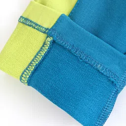 Honeyhap Premium Cotton Full Length Super Soft Stretchable Looper Jeggings with Bio Finish Text Print - Blue image 5