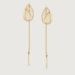 Mia by Tanishq 14k (585) Yellow Gold Earrings for Women image 3