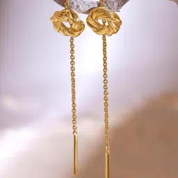 Mia by Tanishq 14k (585) Yellow Gold Earrings for Women-picture-35