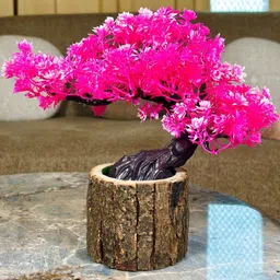 Dekorly Pink Plastic Artificial Flowers & Plants With Pot-picture-13