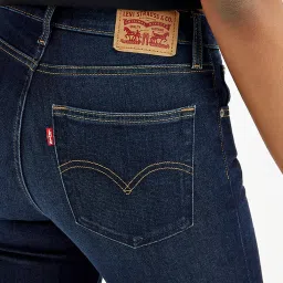 Levi's 725 Dark Navy Bootcut High Rise Jeans image 5