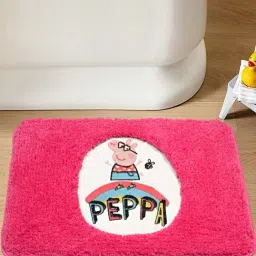 Saral Home Peppa Pig Pink Microfibre 1458 GSM Kids Bath Mat - Set of 1-picture-39